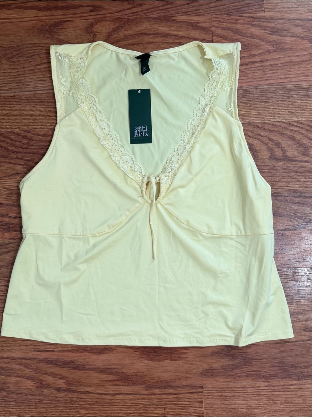 Wild Fable lace trim V-neck tank top - Picture 2 of 4